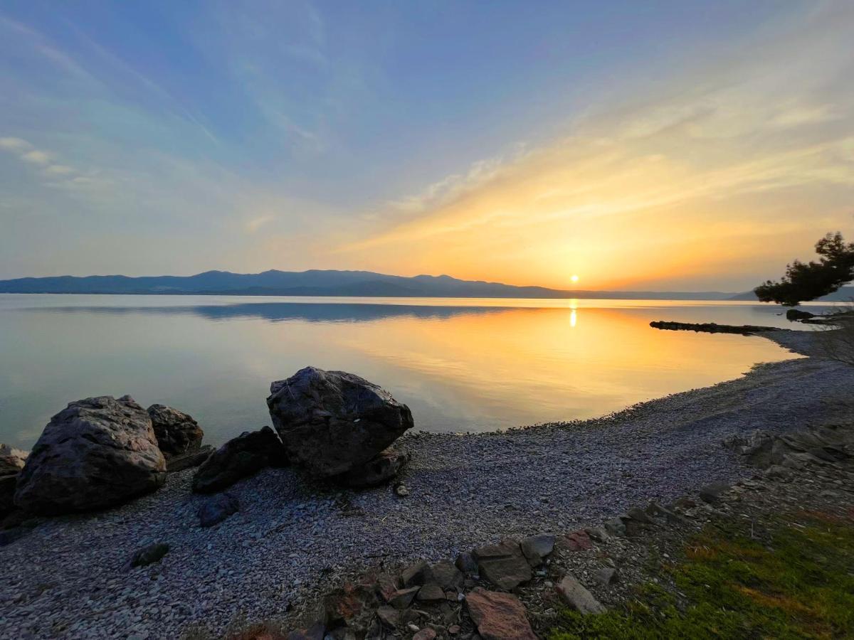 Vila Seafront Traditional Stone House In Sunset Olive Grove - B Alyfanta Exteriér fotografie